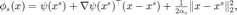 $\phi_s(x) = \psi(x^s)+\nabla \psi(x^s)^\top (x-x^s)+\frac{1}{2\alpha_s}\|x-x^s\|^2_2,$