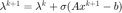 $\lambda^{k+1}=\lambda^k+\sigma(Ax^{k+1}-b)$