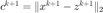 $c^{k+1}=\|x^{k+1}-z^{k+1}\|_2$