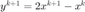 $y^{k+1}=2x^{k+1}-x^{k}$