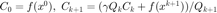 $C_0=f(x^0),\ C_{k+1}=(\gamma Q_kC_k+f(x^{k+1}))/Q_{k+1}$