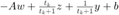 $-Aw+\frac{t_k}{t_k+1}z+\frac{1}{t_k+1}y+b$