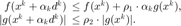 $$ \begin{array}{rl}
f(x^k+\alpha_k d^k)&\hspace{-0.5em}\le
f(x^k)+\rho_1\cdot\alpha_kg(x^k), \\
|g(x^k+\alpha_kd^k)|&\hspace{-0.5em}\le \rho_2\cdot |g(x^k)|.
\end{array} $$