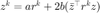 $z^{k}=ar^k+2b(\bar{z}^\top r^kz)$