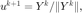 $u^{k+1}=Y^k/\|Y^k\|,$