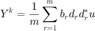 $\displaystyle Y^k=\frac{1}{m}\sum_{r=1}^mb_rd_rd_r^* u$