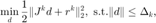 $$ \min_d \frac{1}{2}\|J^kd+r^k\|_2^2,\ \mathrm{s.t.} \|d\|\le\Delta_k, $$