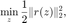 $$\min_z \frac{1}{2}\|r(z)\|^2_2,$$